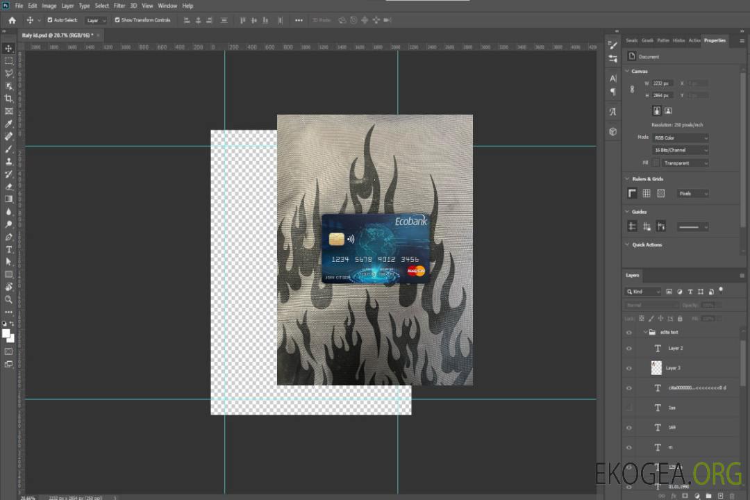 Photolook mastercard Tchad Ecobank recto template